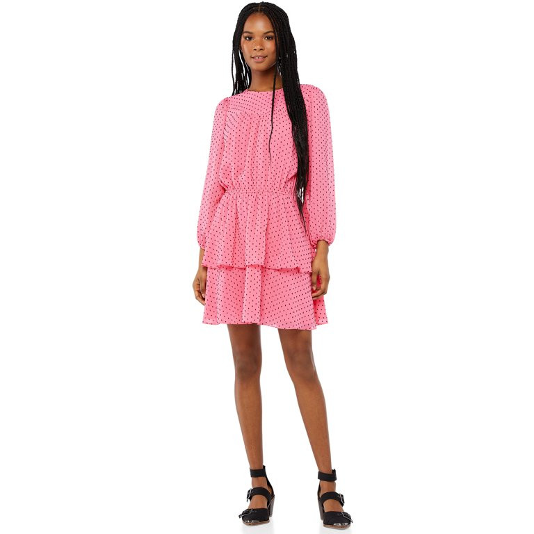 Scoop Women's Tiered Dress | Walmart (US)