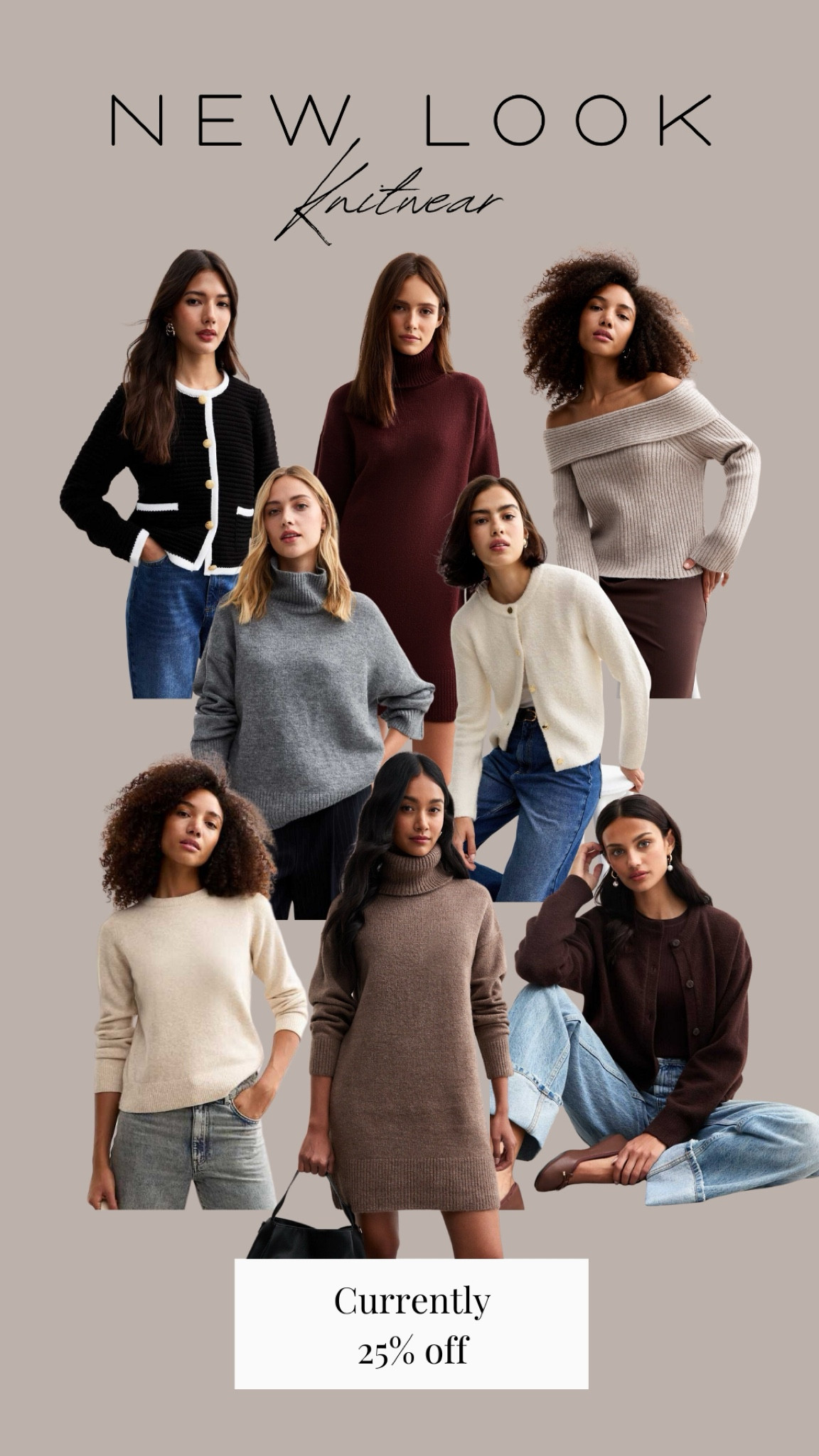 New Look have outdone themselves with their knitwear this season 🧶 super cosy roll neck jumpers, pipe contrast cardigans, Bardot fold over tops and knitted dresses! All currently 25% off - but incase you miss out, and on everything else New Look, use my discount FREYAKILLIN15 for 15% off 🤎

#LTKstyletip #LTKsale #LTKautumn