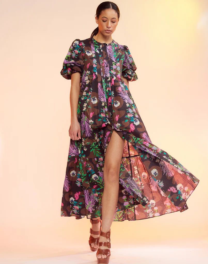 Coral Print Voile Dress | Cynthia Rowley