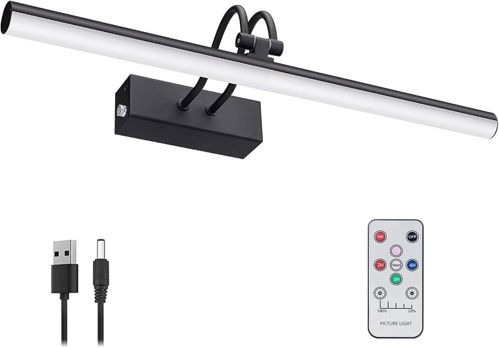 HEAGEERO Picture Light, Battery Operated Picture Light with Remote Control, Wireless Picture Ligh... | Amazon (US)