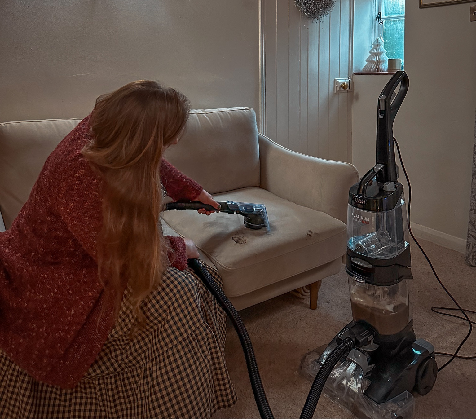 Keeping the cottage clean with two cats, a puppy and toddler isn’t easy! But this certainly helps!

