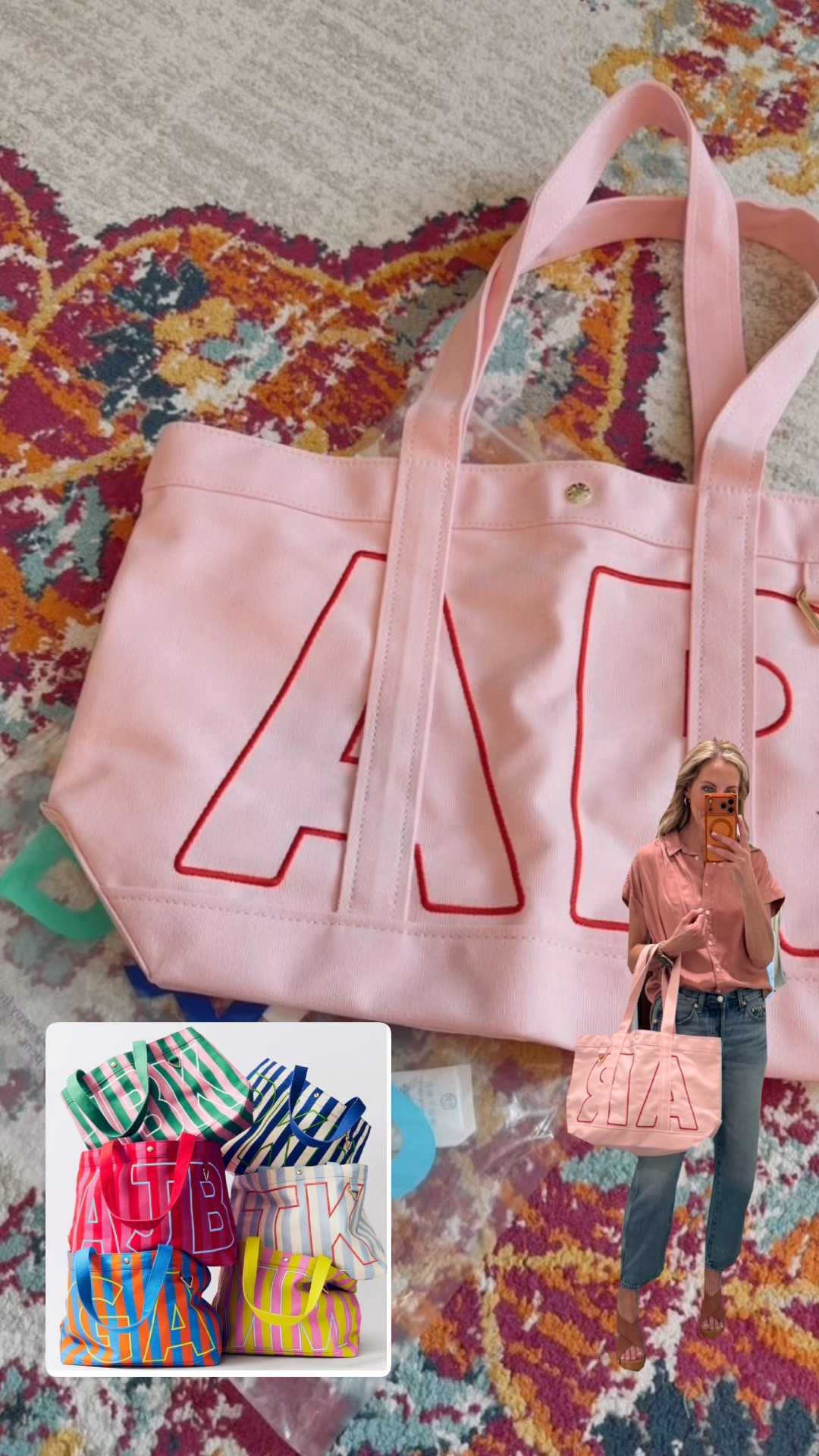 OMG I just bought the large in stripe!s!!!! EEEK! Grab yours before they sell out 

 