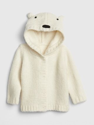 Baby Polar Bear Cardi Sweater | Gap (US)