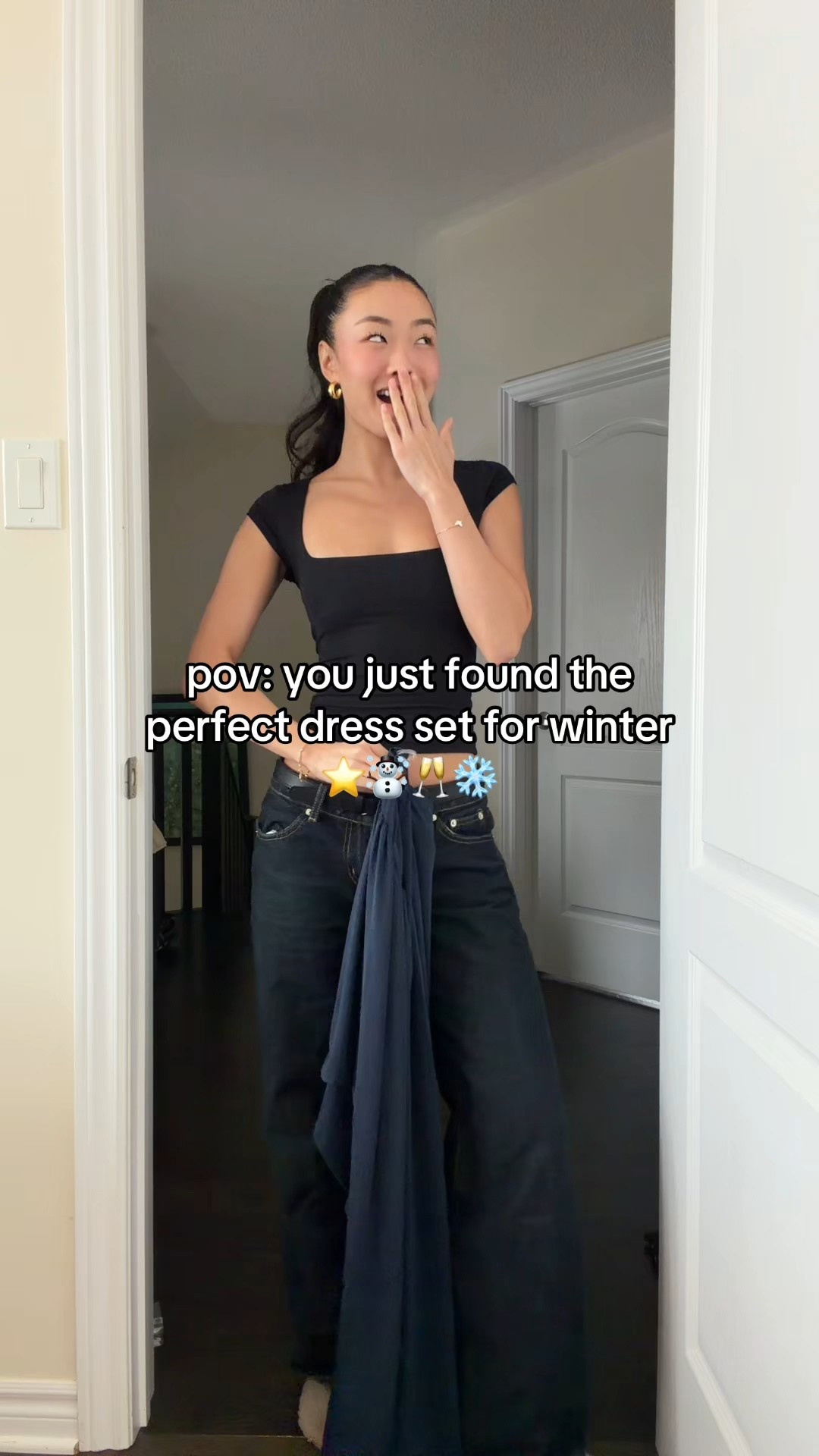 navy winter dress set!