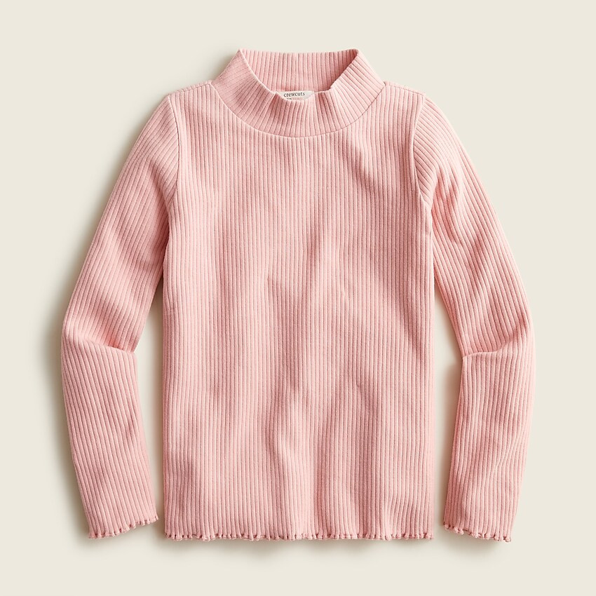 Girls' ribbed mockneck T-shirt | J. Crew US