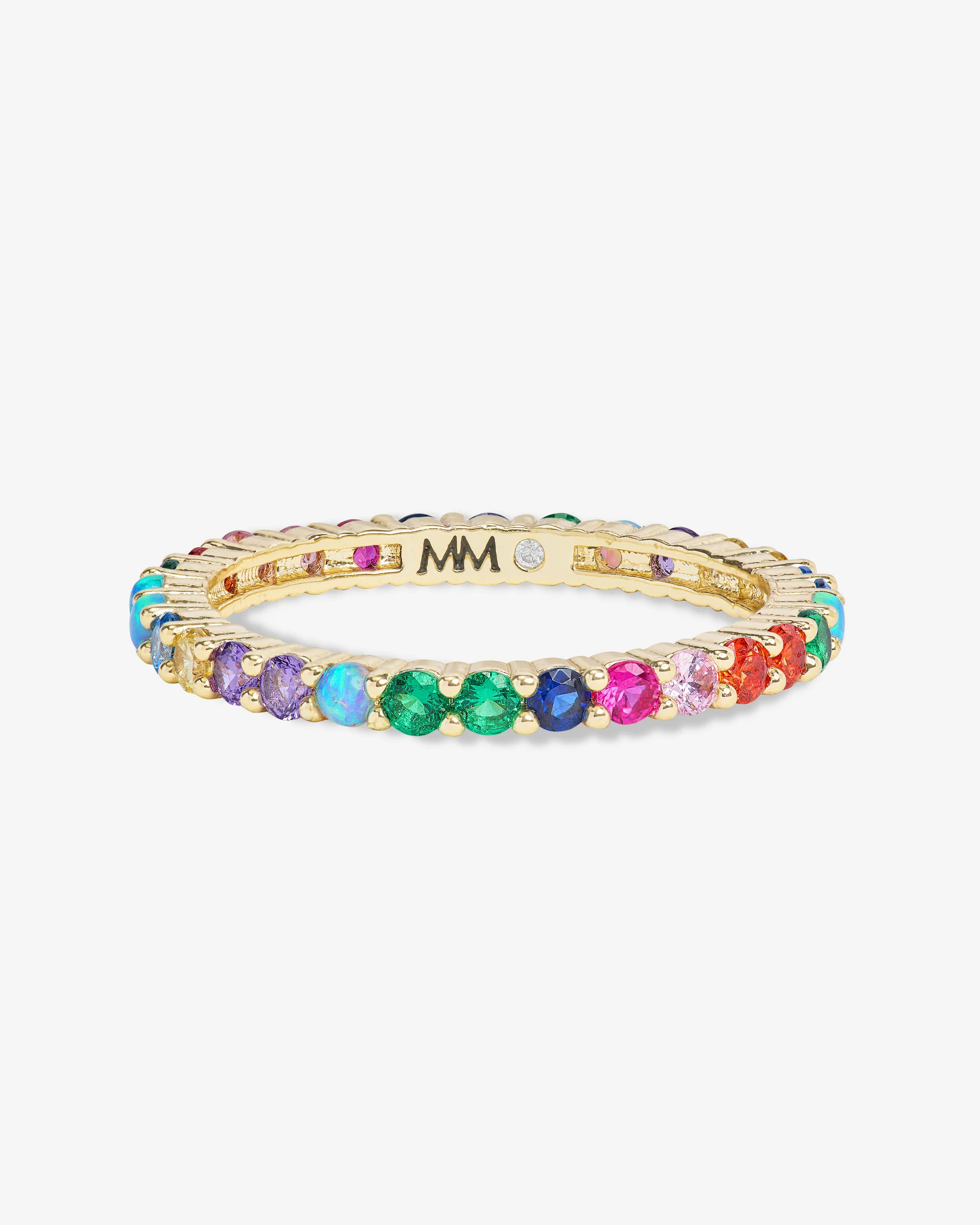 Heiress 2mm Gold Multi-Stone Ring | Elegant Stacking | Melinda Maria Jewelry