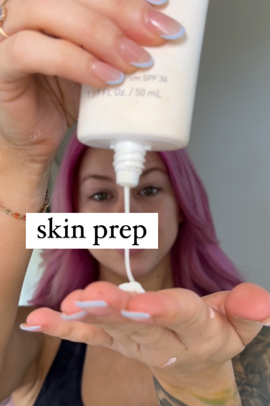 before the makeup skin prep 