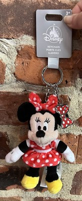 Disney Parks Minnie Mouse Plush Keychain with Bow Charm Bag NEW | eBay US