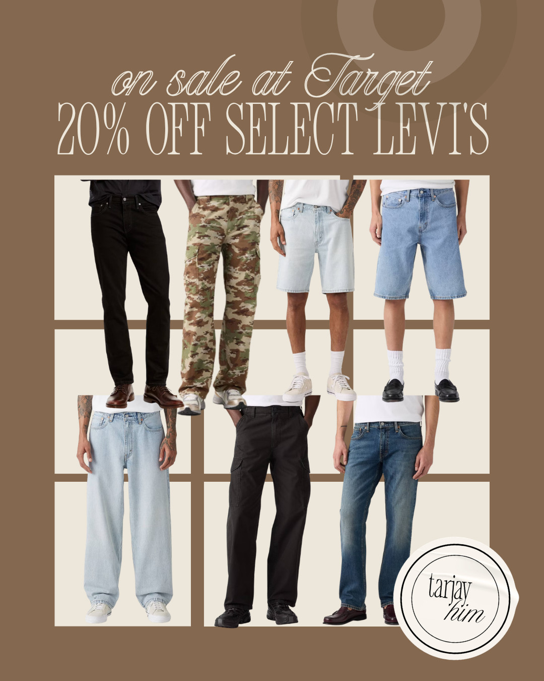 If your guy needs new jeans, now's a good time👏 Target has select Levi's styles 20% off, including jeans, shorts, and everyday basics. Perfect for summer and a great Father's Day gift idea too.

wedding guest dress summer, summer outfits, summer dresses, country concert outfits, fathers day gift guide, plus size fashion, date night outfits, vacation outfits beach, work outfits, business casual workwear, levis jeans, mens fashion, target deals, denim styles
 

 #LTKSeasonal #LTKMens