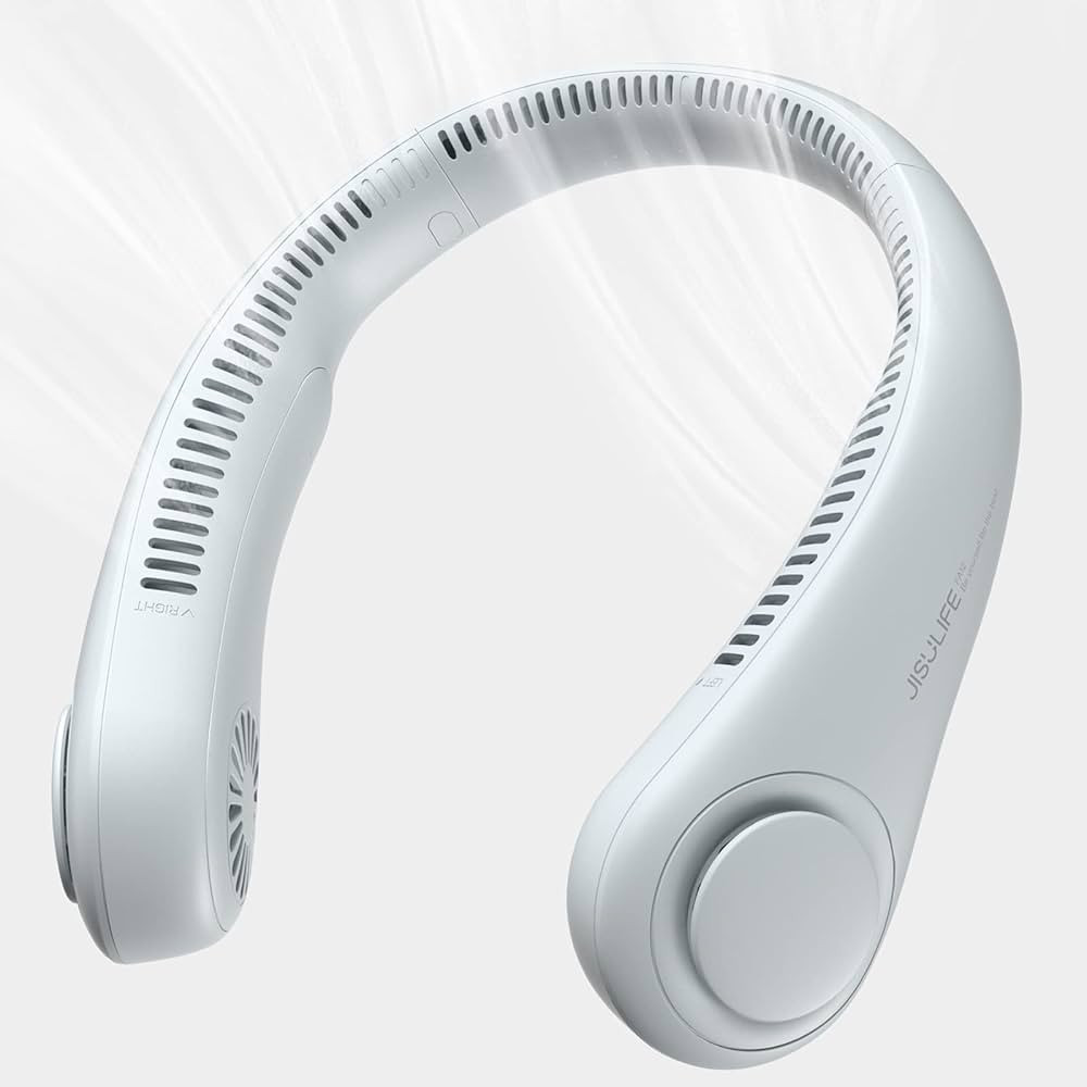JISULIFE Portable Neck Fan, Hands Free Bladeless Fan, 4000 mAh Battery Operated Wearable Personal... | Amazon (US)