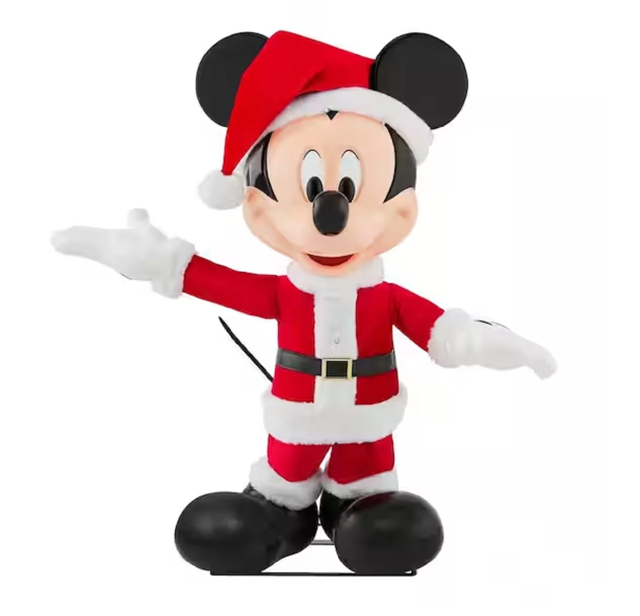 Disney 4 ft. Animated Holiday Santa Mickey Mouse Indoor Christmas Decoration | Walmart (US)
