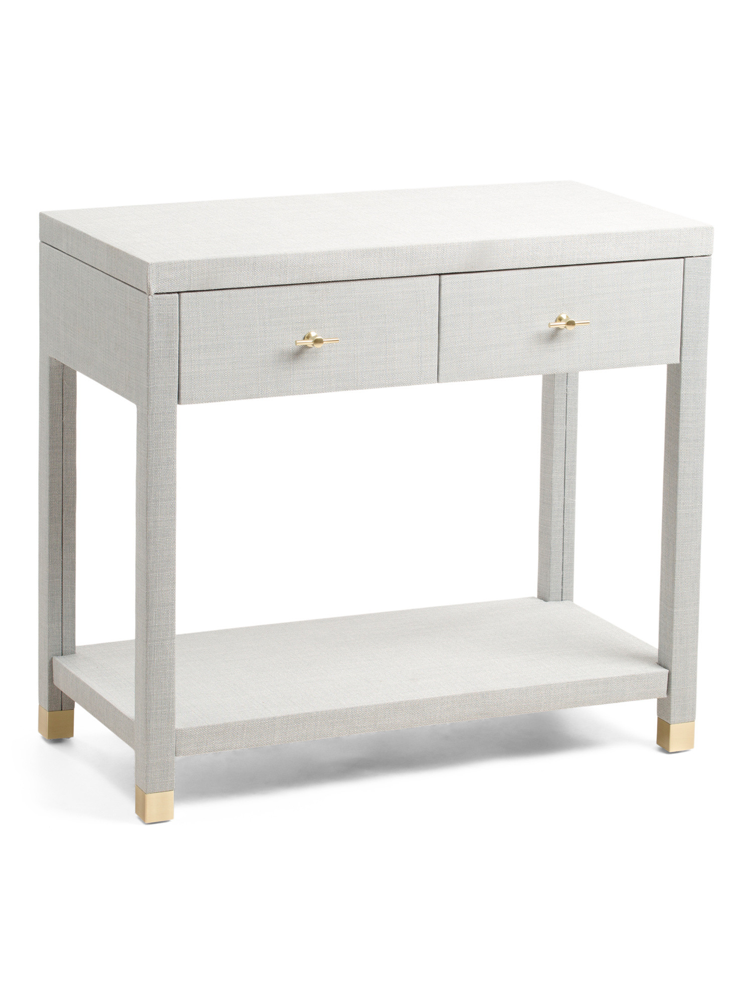 32in Linen Wrapped Two Drawer Side Table | Furniture & Lighting | Marshalls | Marshalls