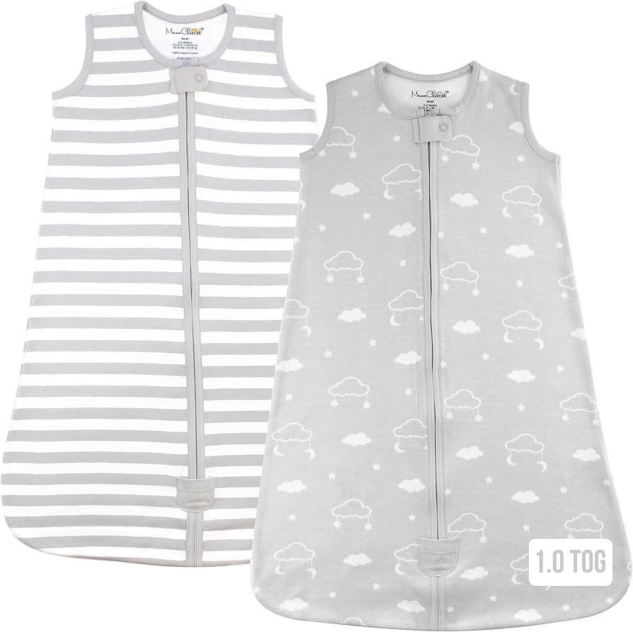 Baby Sleep Sack 1.0 TOG, Organic Cotton Baby Wearable Blanket with Two-Way Zipper, Swaddle Transi... | Amazon (US)