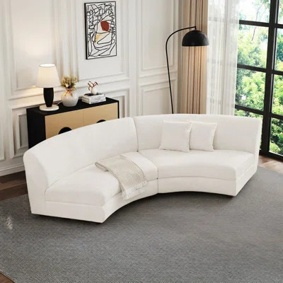 Modern curved sectional sofa | Wayfair North America