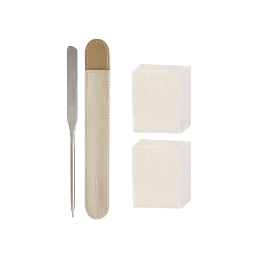 piccasso lounge x ham kyung sik makeup spatula, sponges 2p set | Shopee (BR)