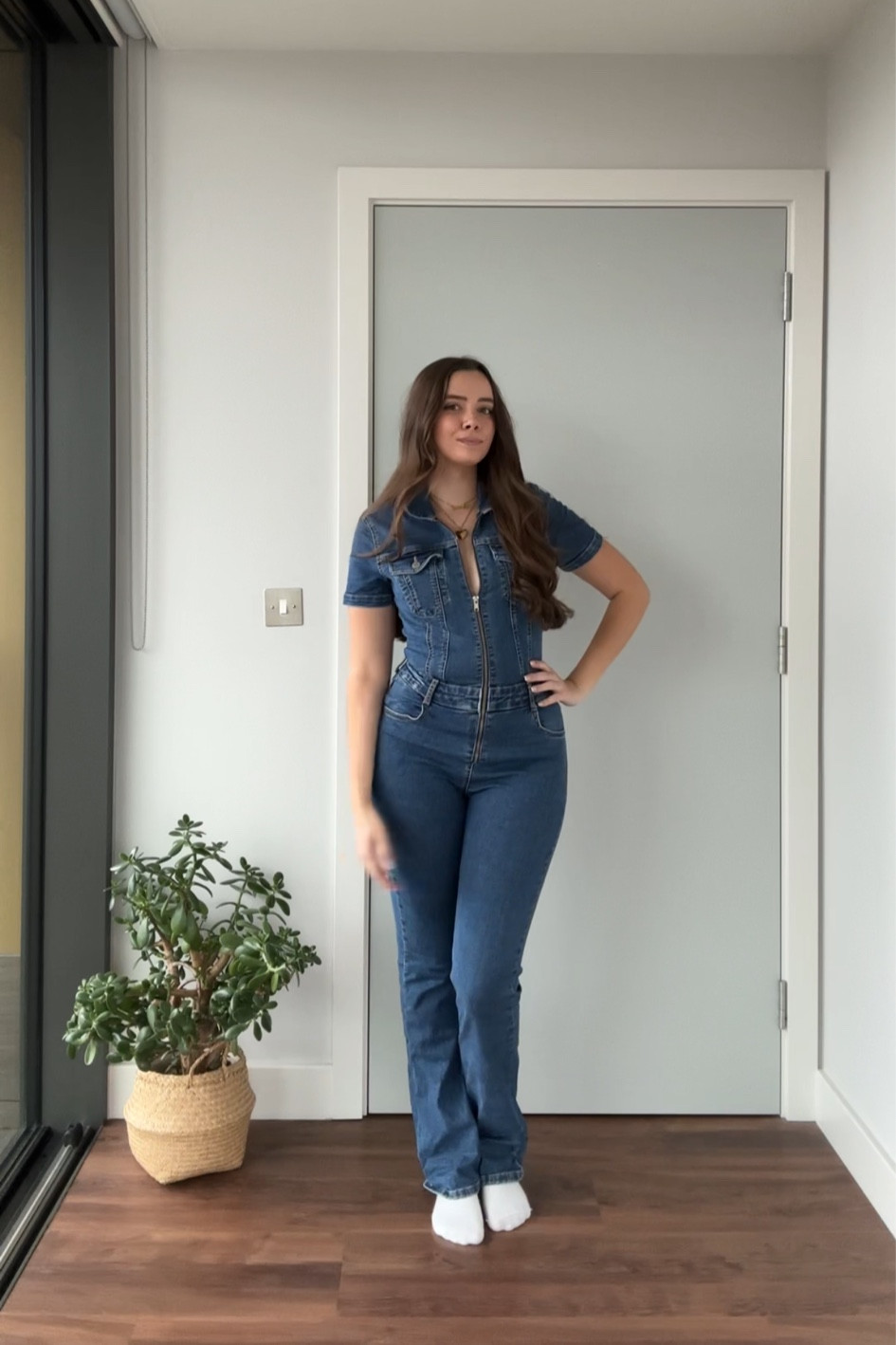My favourite denim jumpsuit 🫶🏻 

#LTKfindsunder50 #LTKGiftGuide #LTKstyletip