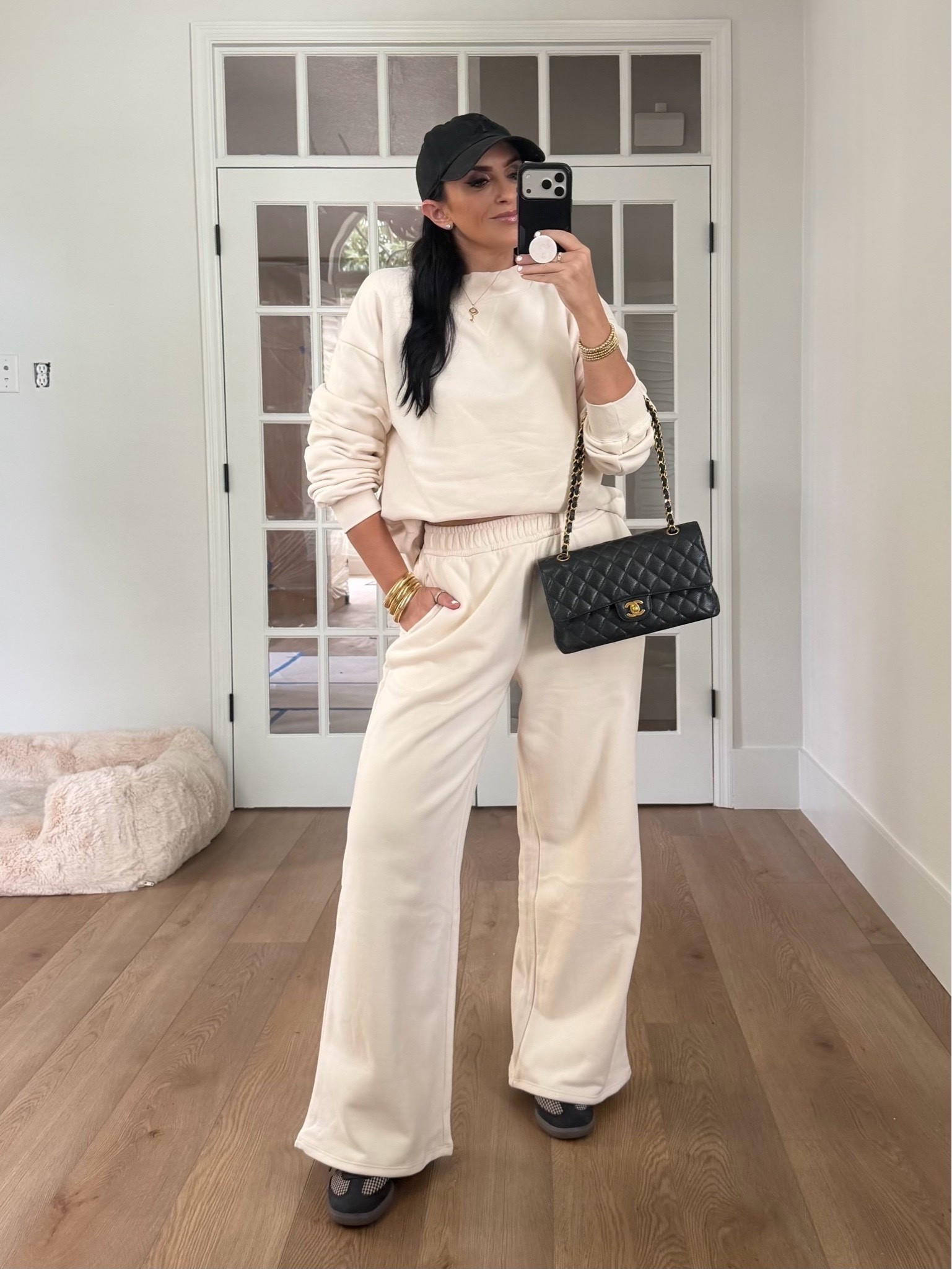 Women Cotton 2 Piece Outfit Mock Neck Sweatshirt set