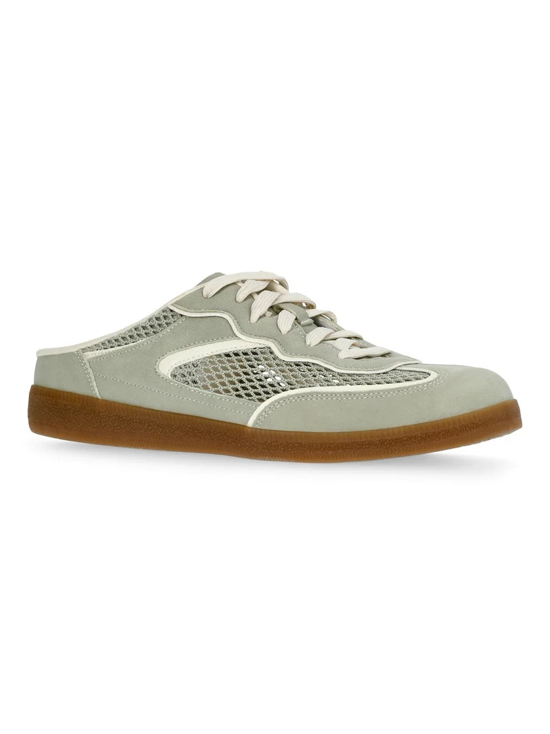Time and Tru Women's Lace Up Mesh Mule Sneakers | Walmart (US)