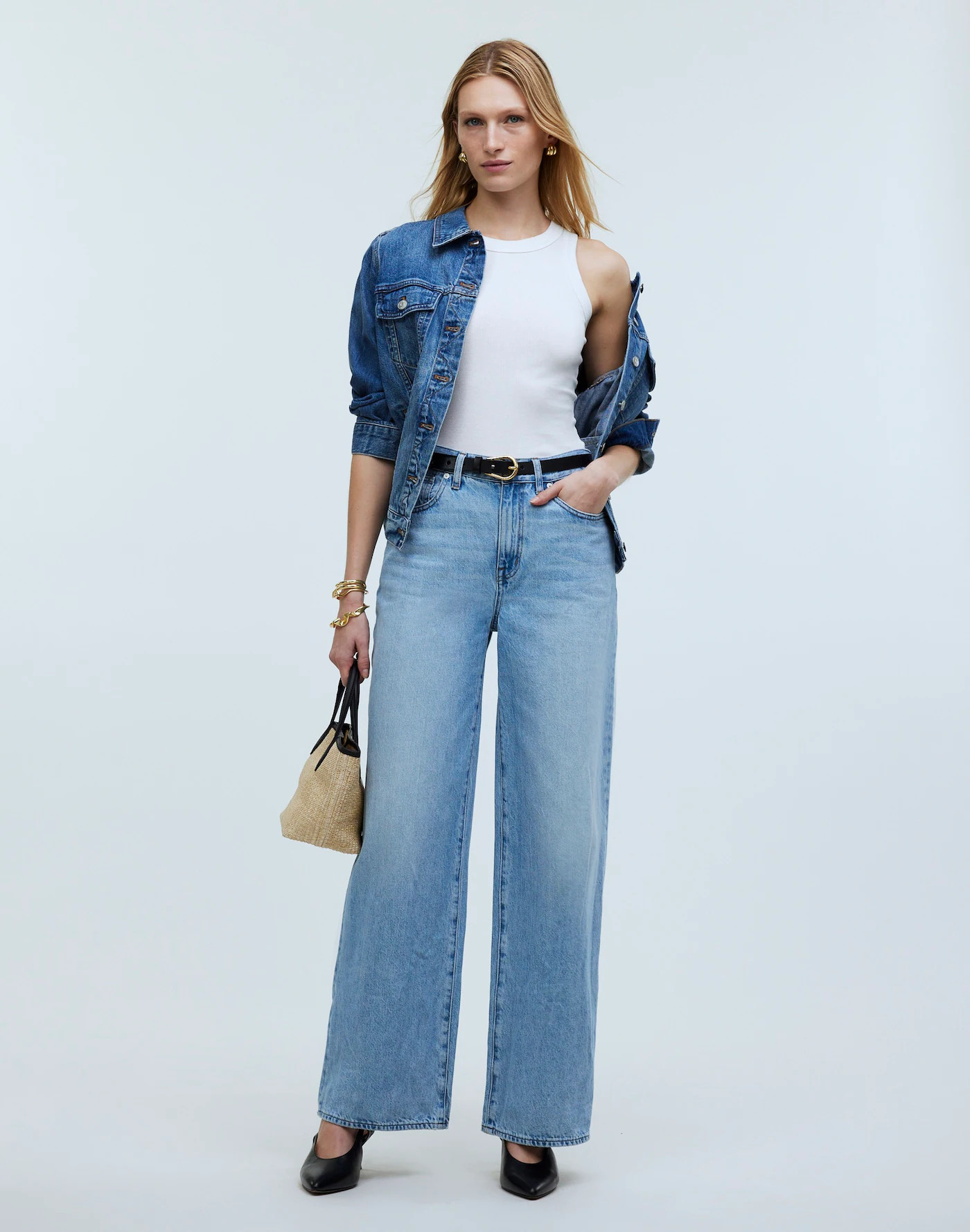 Superwide-Leg Jeans in Ahern Wash: Airy Denim Edition | Madewell | Madewell