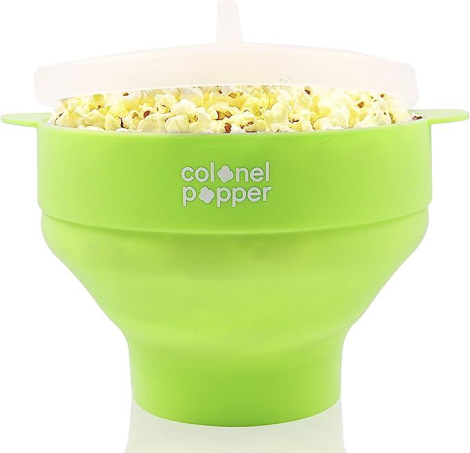 Colonel Popper Healthy Microwave Popcorn Maker Silicone Collapsible Bowl Hot Air Pop Any Kernel C... | Amazon (US)