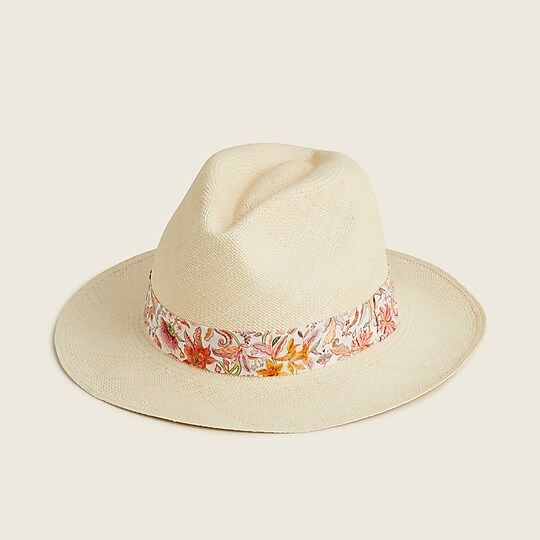 Panama hat with Liberty® print ribbon | J.Crew US