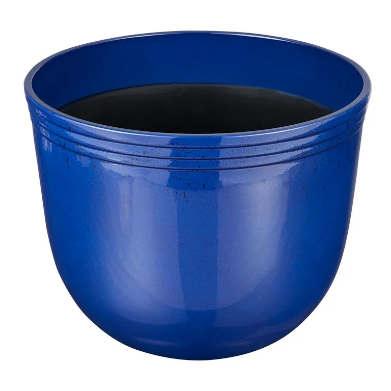 Better Homes & Gardens 16-inch Weather-Resistant Blue Plastic Planter | Walmart (US)