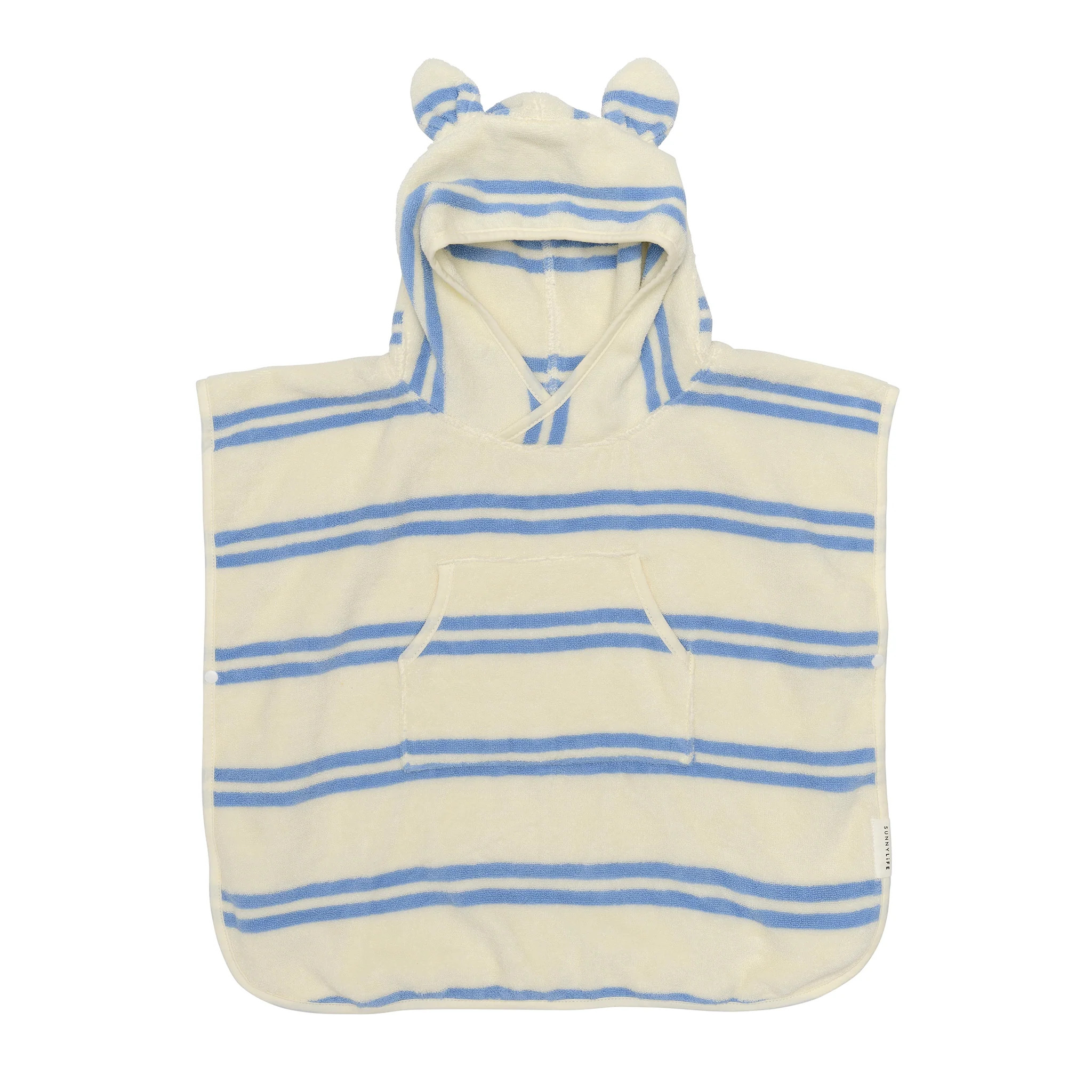 Kids Beach Poncho Towel - Sammy the Seagull Blue Stripe | SUNNYLIFE US