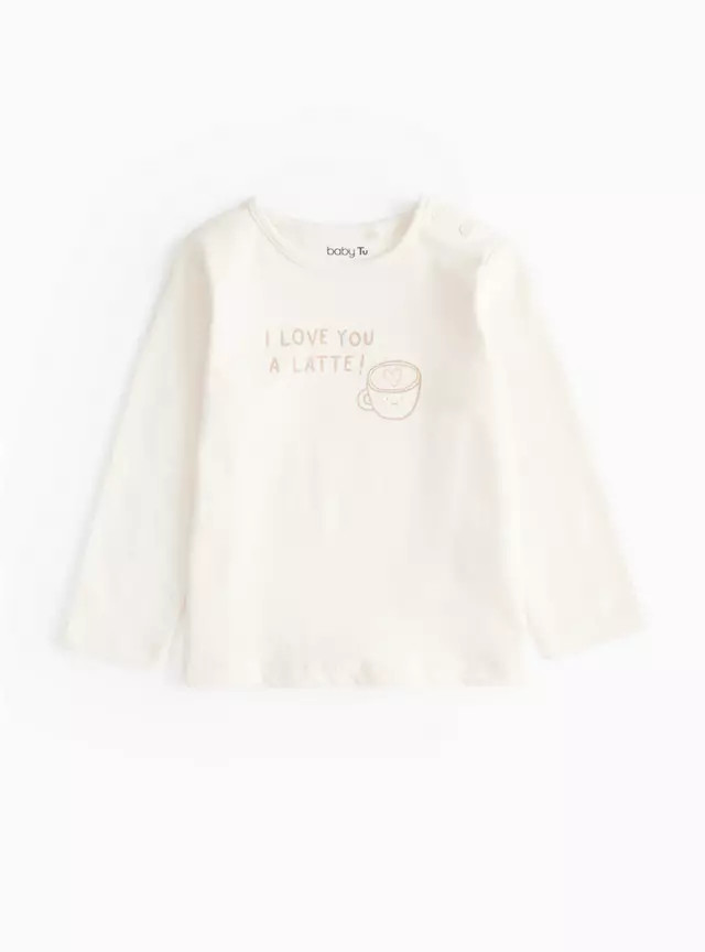 Love You A Latte Slogan T-Shirt 9-12 months | Tu Clothing