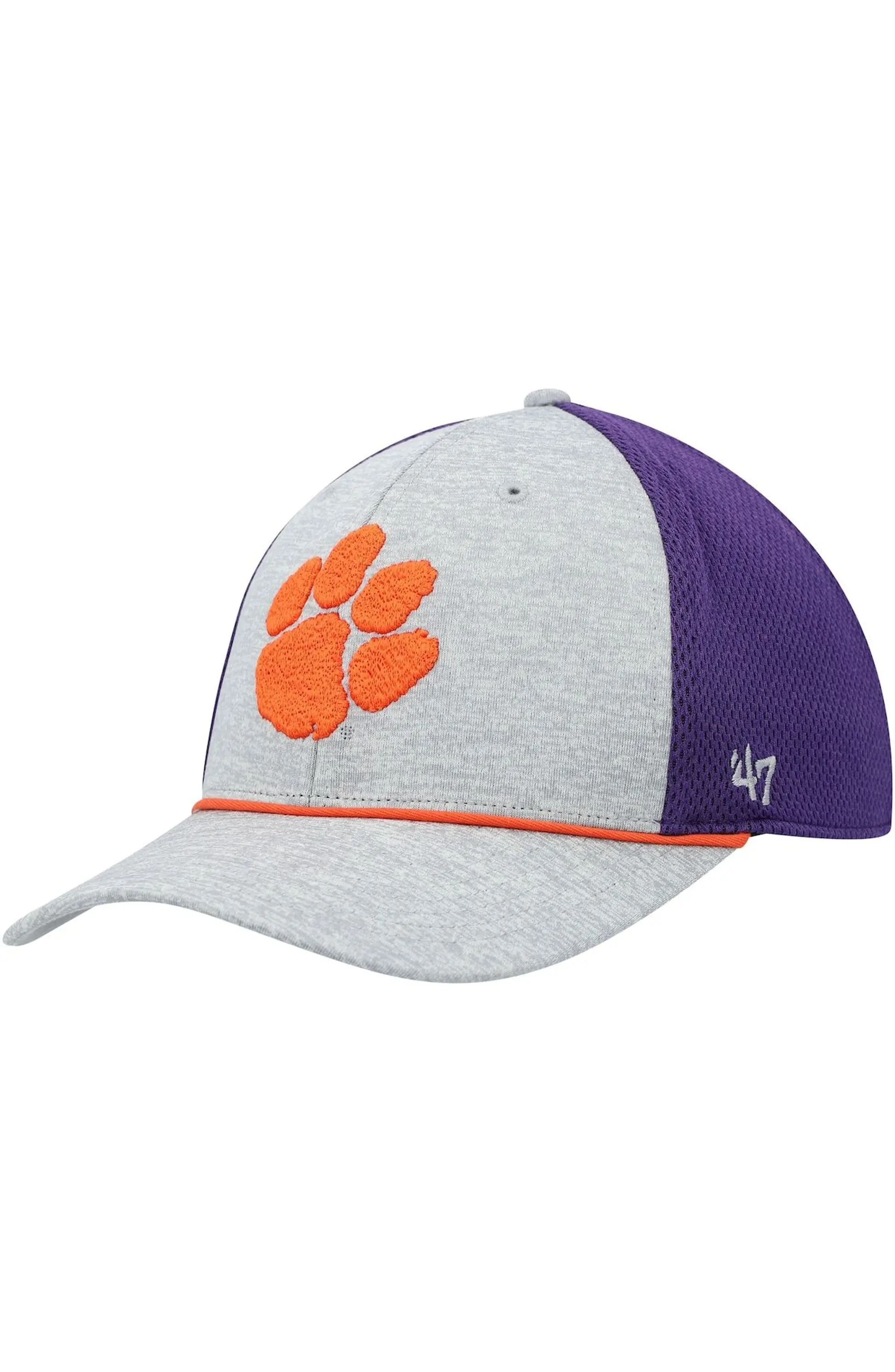 Men's '47 Gray/Purple Clemson Tigers Harbinger Trophy Flex Hat | Nordstrom