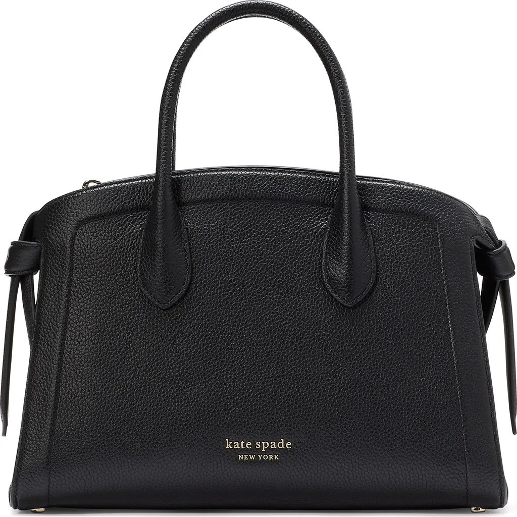 Kate Spade New York medium knott pebbled leather satchel in Black at Nordstrom Rack | Nordstrom Rack