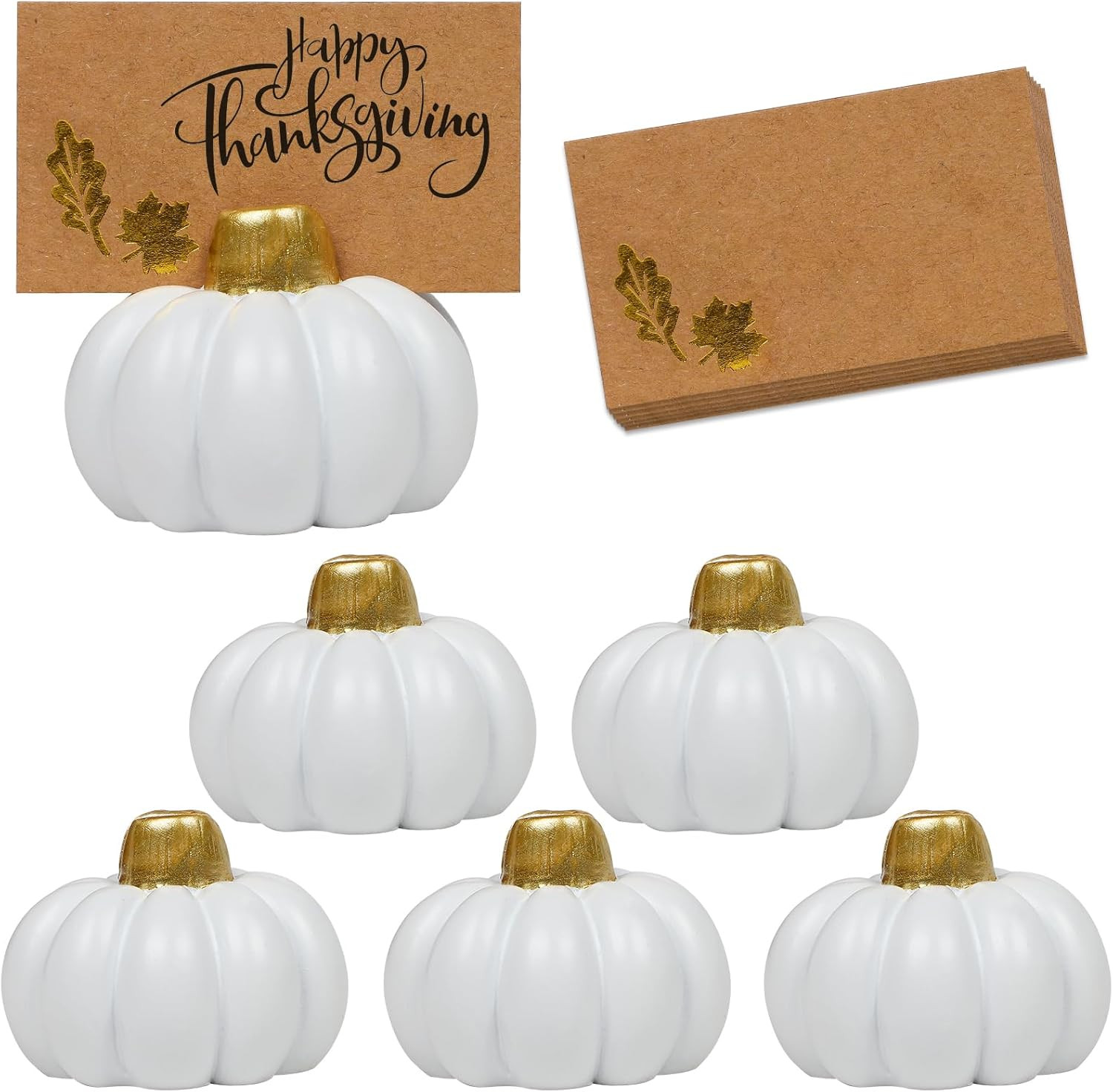 ANALIM 6 Pcs Thanksgiving Table Decor Pumpkin Place Card Holders, Thanksgiving Pumpkin Name Card ... | Amazon (US)