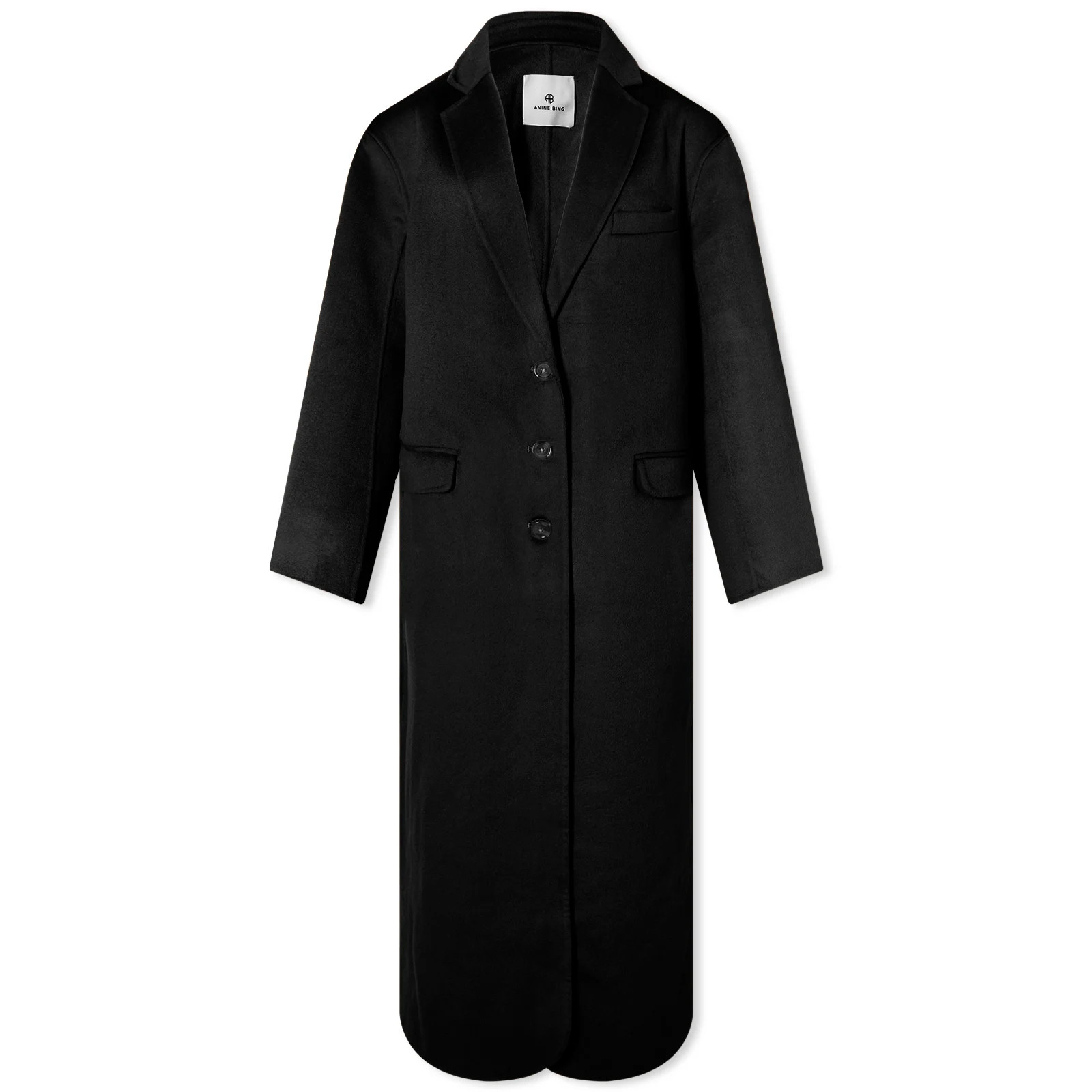 Anine Bing Women's Quinn Cashmere Coat Black | END. Clothing