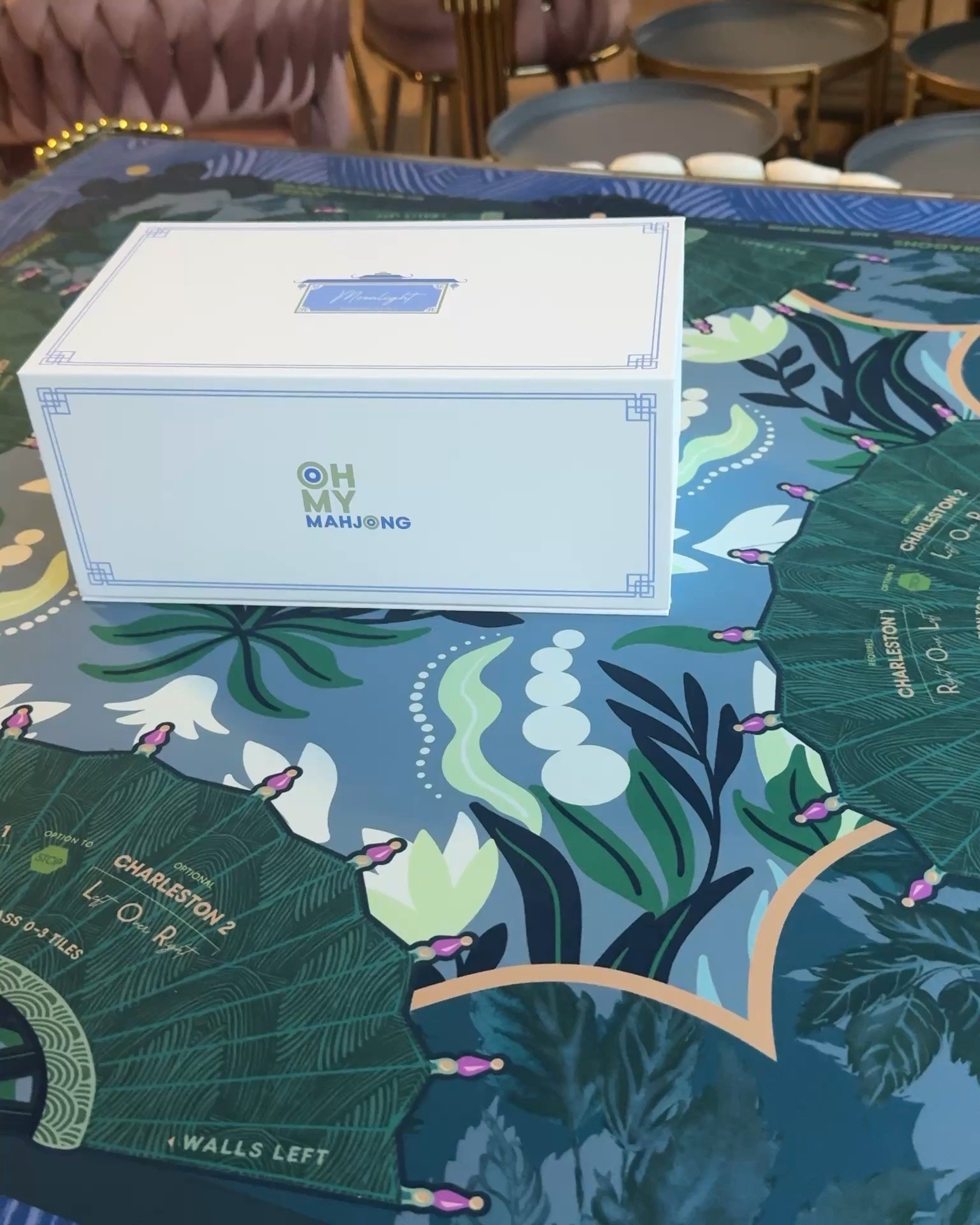 Who wore it best? Moonlight tiles on two new mats by Oh My Mahjong.
#mahjong 
#tablescape
#newtomahjong

#LTKootd #LTKgrwm #LTKSeasonal