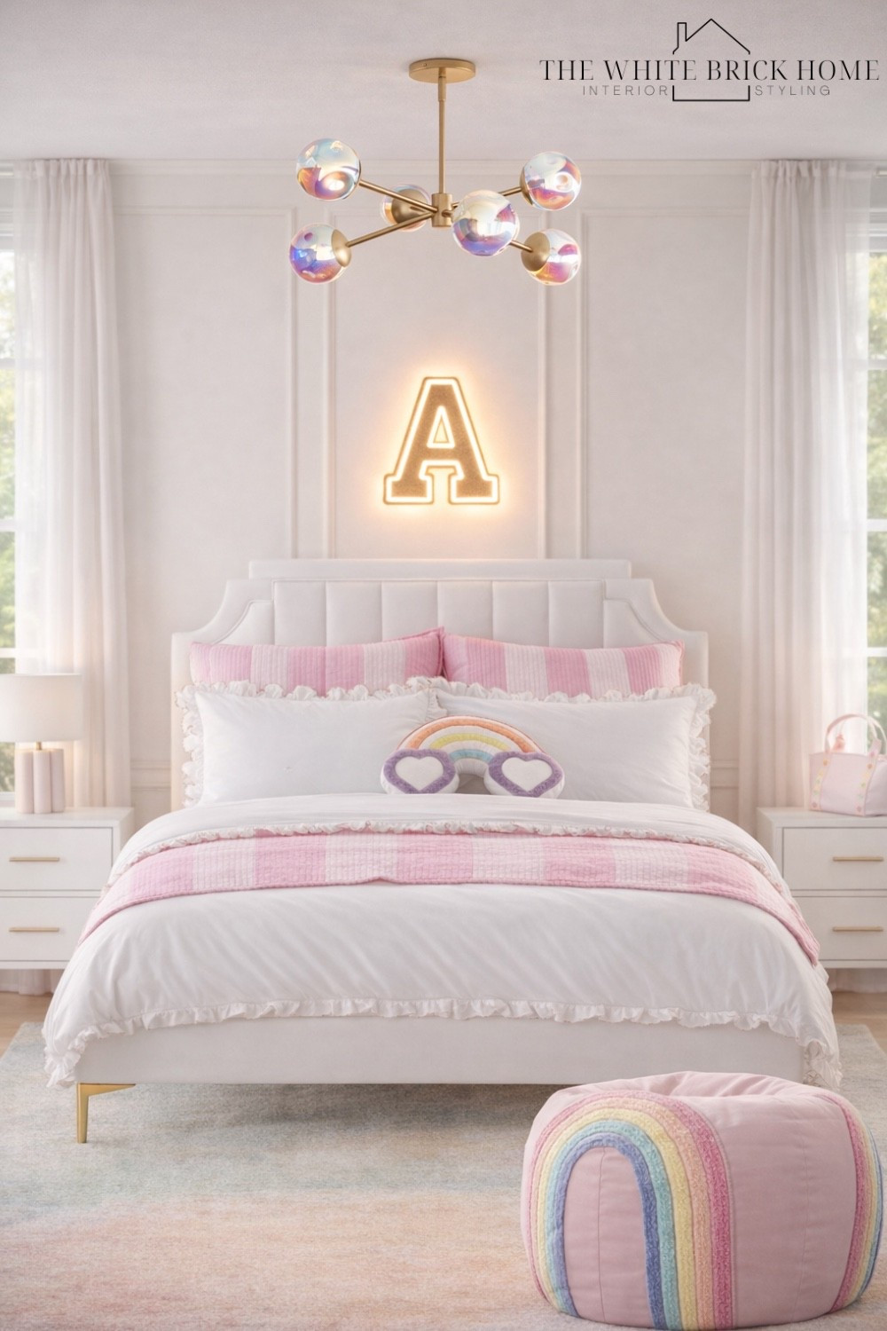 A dreamy, modern girls bedroom that blends soft pastels, elevated details, and playful charm into a space she will love to grow into! 
❤️❤️
Girls room, girls bedroom, kids room, kids bedroom, bedroom, girls room bed, girls room bedding, girls room rug, girls room wall art, girls room lamp, girls room wall light, girls room design ideas, girls room decor, girls room nightstand, girls room wayfair, wayfair bedroom, wayfair bedroom furniture, Stoney clover bedroom, Stoney clover room, chandelier, bean bag, rainbow, rainbow bedroom, pottery barn teen, pottery barn, Stoney clover, wayfair, target 


#LTKKids #LTKSeasonal #LTKHome