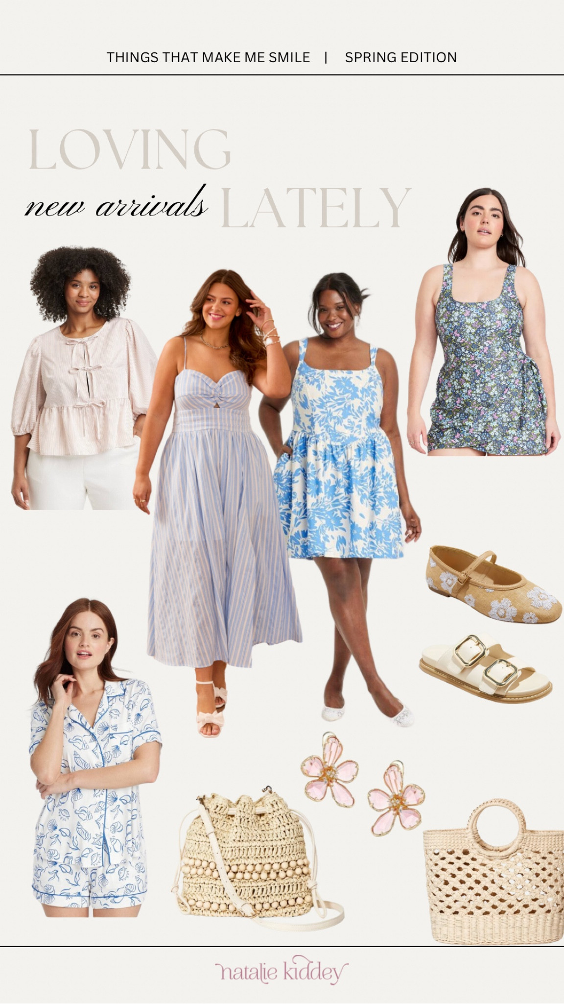 All the pretty spring things that make me smile!! Floral and plaid dresses, bow tops, swim dresses, beach pajamas and cute accessories! 

#LTKPlusSize #LTKStyleTip #LTKFindsUnder50