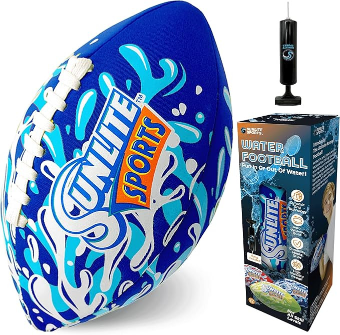 Sunlite Sports Waterproof Football for Lawn Backyard Pool Beach Lake Park Water Toy, Outdoor Play... | Amazon (US)