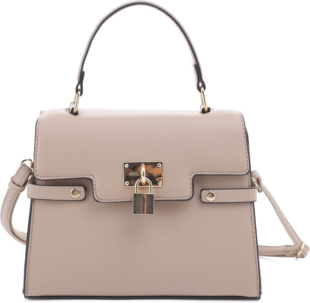 SUGU Women Classic Saffiano Top Handle Satchel Bag | Amazon (US)