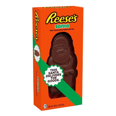 Reese's Christmas Milk Chocolate Peanut Butter Santa Candy - 16oz | Target