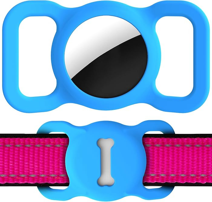 for Airtag Dog Collar Holder, Air Tag Protective Cat Airtag Dog Collar,Silicone AirTags GPS Track... | Amazon (US)