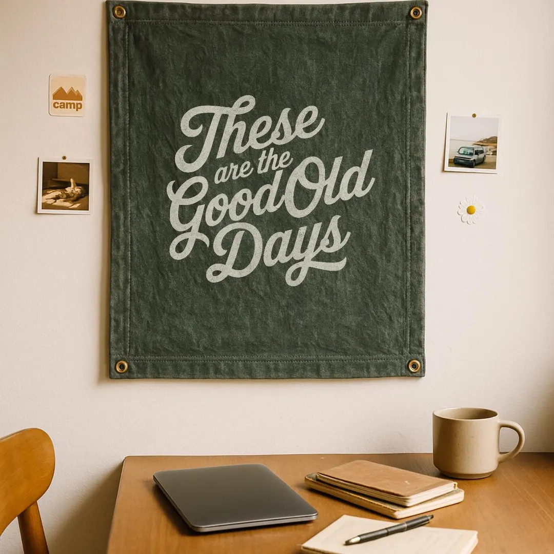 These Are The Good Old Days Banner | Cotton Pennant Flag Banner | Vintage Banner | Canvas Flag | ... | Etsy (US)