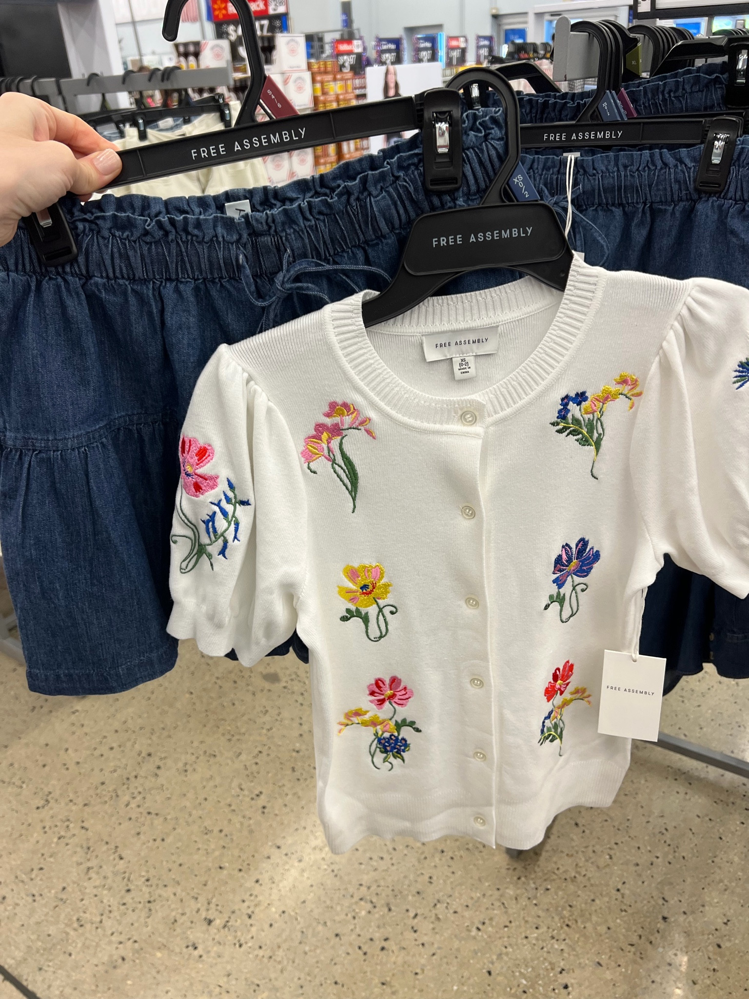 Floral embroidered sweater and skort at Walmart, looks so nice! #walmartfashion