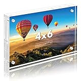 Americanflat 4x6 Acrylic Picture Frame - Scratch Resistant with Magnetic Corners & Freestanding for  | Amazon (US)