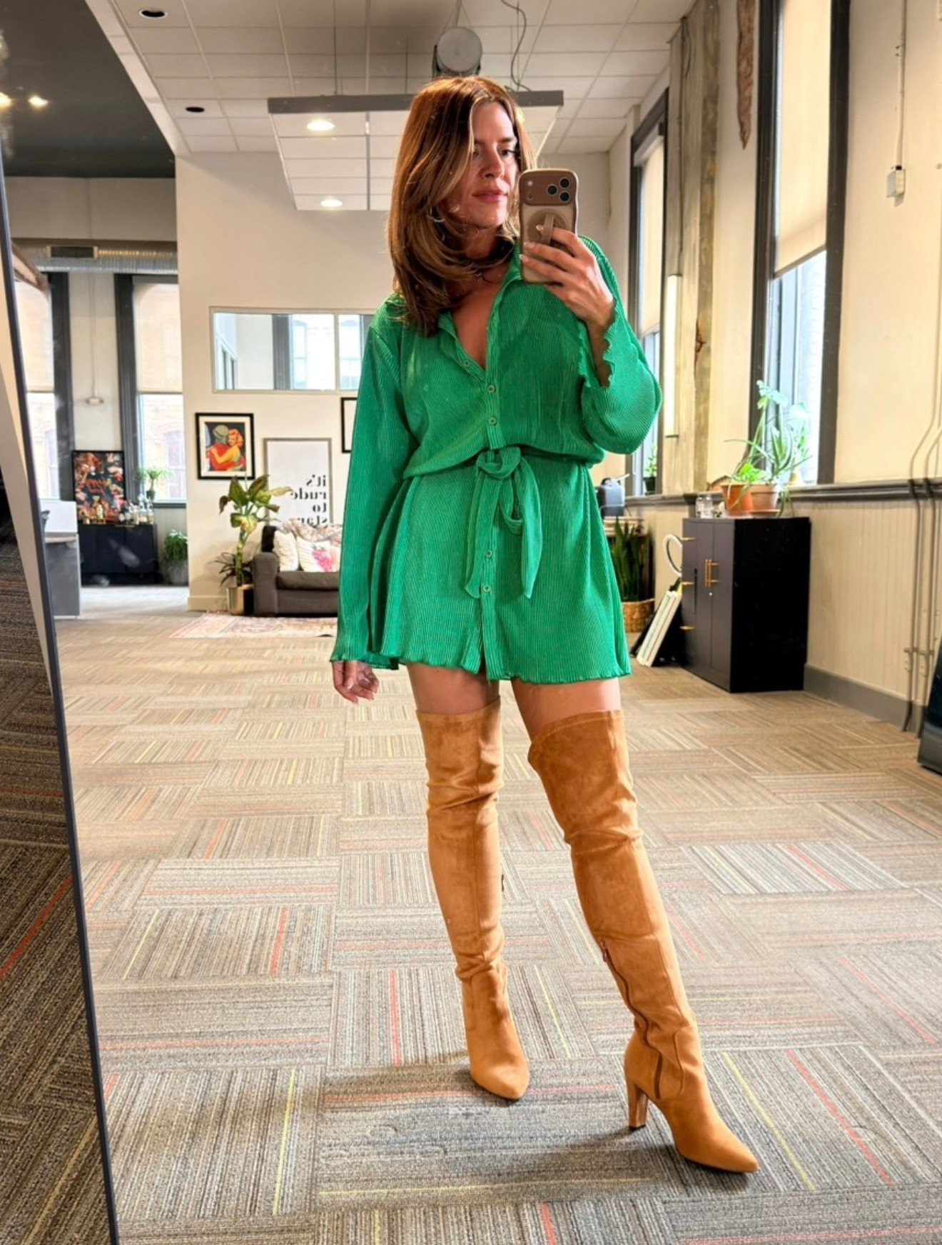 Everyone's favorite dress. It's flattering and slinky and never wrinkles. And the thigh high boots have plenty or stretch  

Dress: Medium

#LTKspringtrends #LTKootd #LTKWorkwear