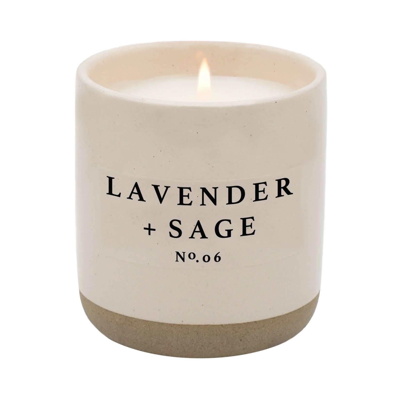 Lavender + Sage Soy Candle | Stoneware Jar Candle | Sweet Water Decor, LLC