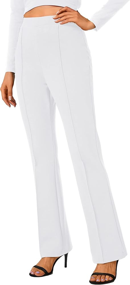 Urban CoCo Women's Stretchy Yoga Dress Pants Bootcut Work Slacks Petite Slacks for Office Casual | Amazon (US)