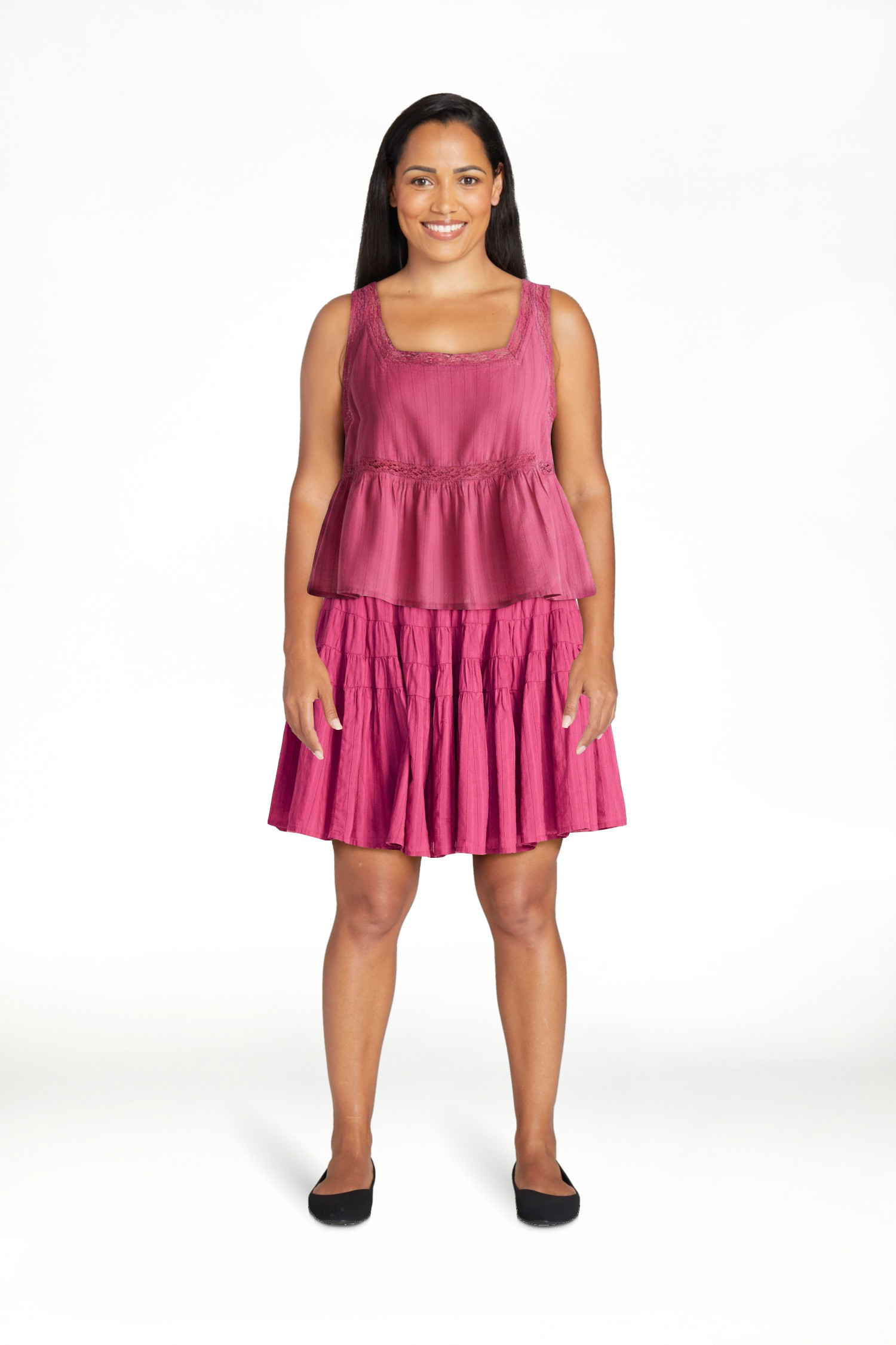 Scoop Women\u2019s and Women\u2019s Plus Cropped Lace Cotton Tank Top, Sizes XS-4X | Walmart (US)