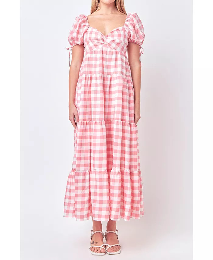 Women's Knotted Gingham Dress | Macys (US)