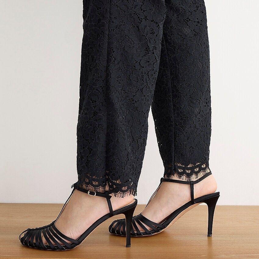 Rylie caged-toe heels in satin | J.Crew US