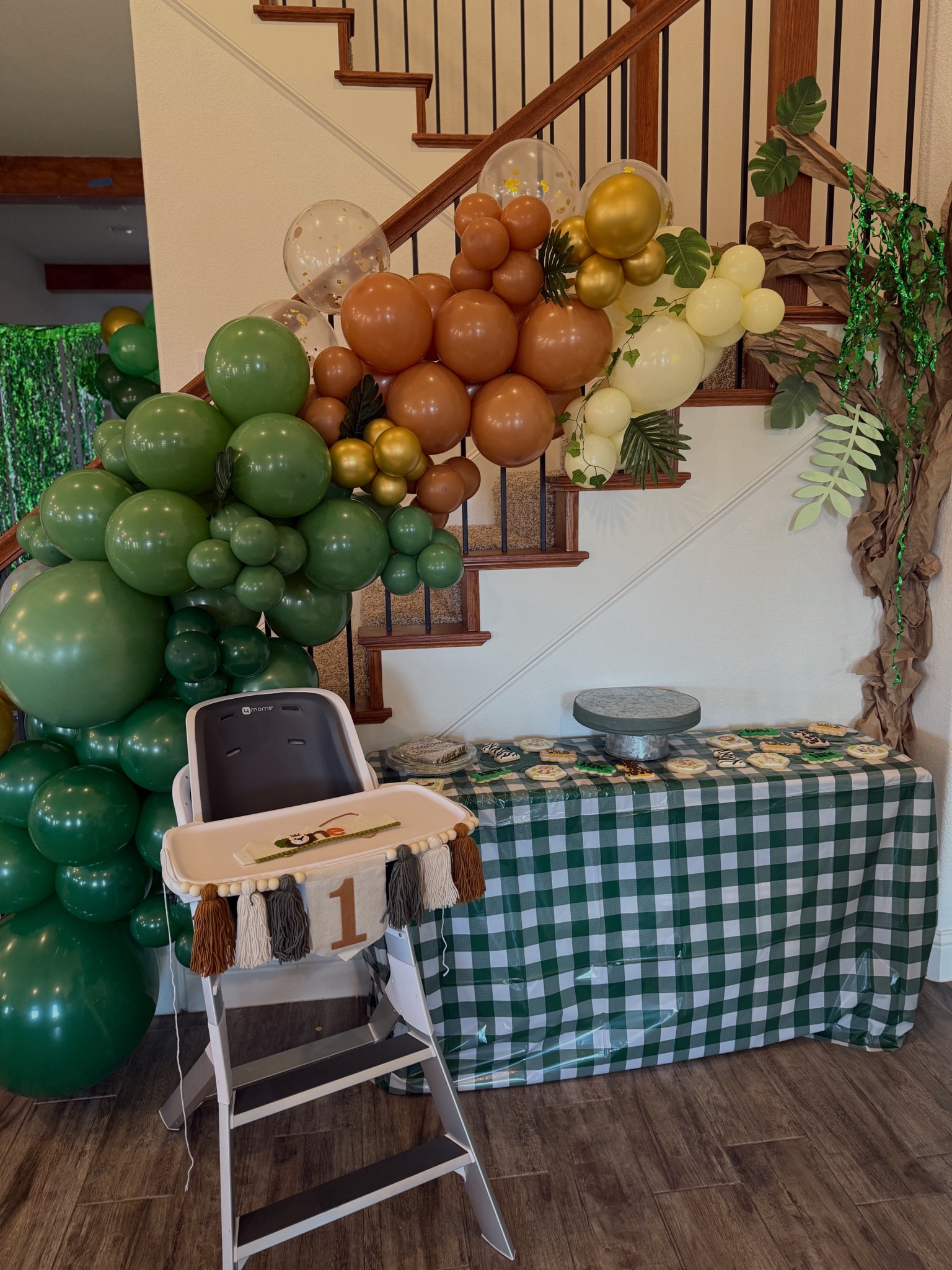 Safari first birthday setup you’ll want to save! 🐾✨
This balloon arch + safari tablescape + high chair banner made the cutest ‘Wild One’ moment for Krew’s big day. 
Linking the exact balloons, banner, and table décor, so you can recreate this whole look on a budget. Perfect for a safari, jungle, or neutral first birthday theme!

#LTKBaby #LTKmomlife #LTKKids