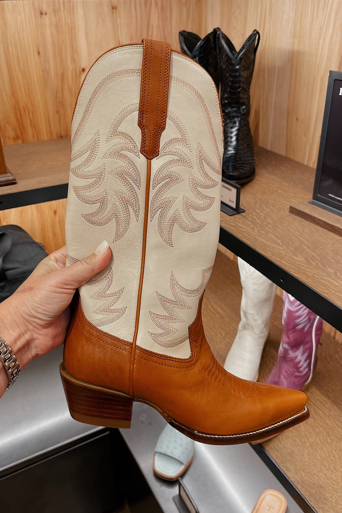 Bestselling cowboy boots | Women cowboy boots | Two color Tecovas 

Meet The Annie, our best-selling cowgirl boot. Tall and timeless, a beautiful tonal stitching pattern adorns its 14” shaft, the top of which features a deep scallop for a comfortable, flattering fit. A fashion-forward snip toe leads the way and our signature toe stitching rounds out a classic look open to a wide range of styling possibilities. These premium boots are not to be missed and will age beautifully over time.

#LTKStyleTip #LTKShoeCrush #LTKSeasonal